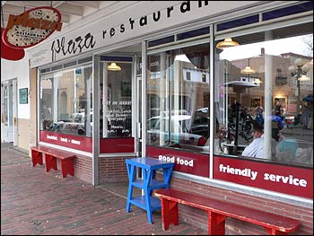 Photo of the Front of the Plaza Café